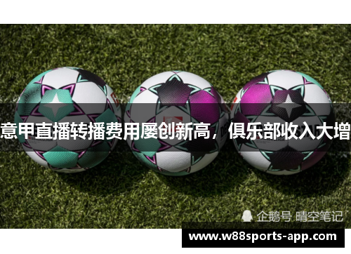 意甲直播转播费用屡创新高，俱乐部收入大增